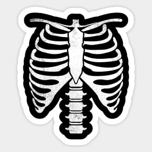 Skeleton Bones Halloween Sticker
